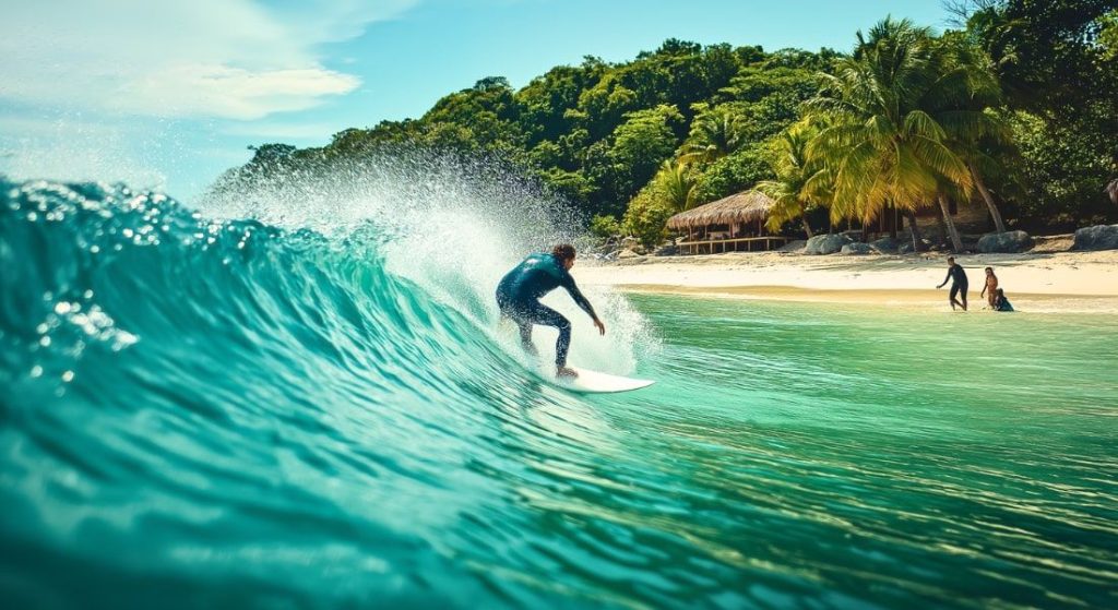 professional surfers and amateur wave riders